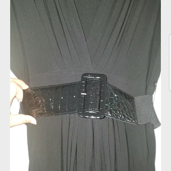 *sold* Black dress with belt - Picture 2 of 3